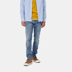 Джинсы CARHARTT WIP Rebel Pant Slim Blue Mid Used Wash 2021 Джинсы CARHARTT WIP Rebel Pant Slim Blue Mid Used Wash 2021