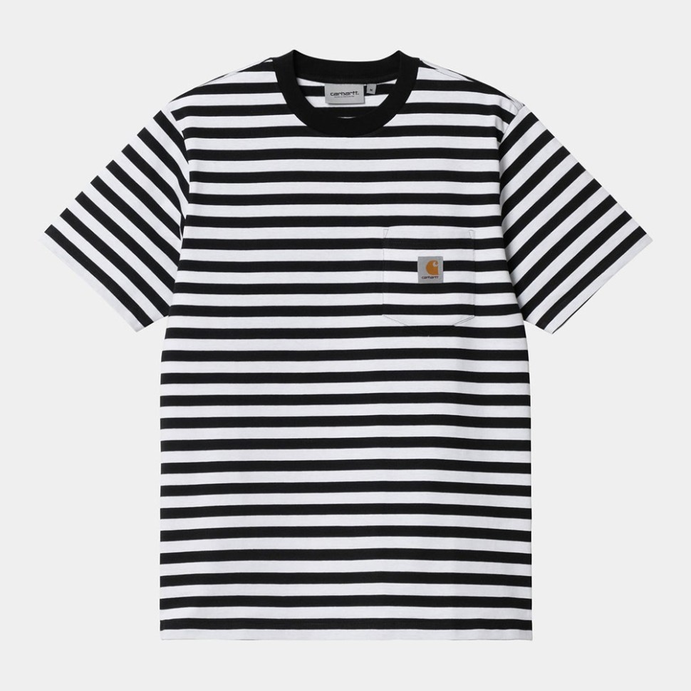 Футболка CARHARTT WIP S/S Scotty Pocket T-Shirt Scotty Stripe Black/White 4064958471141, размер M