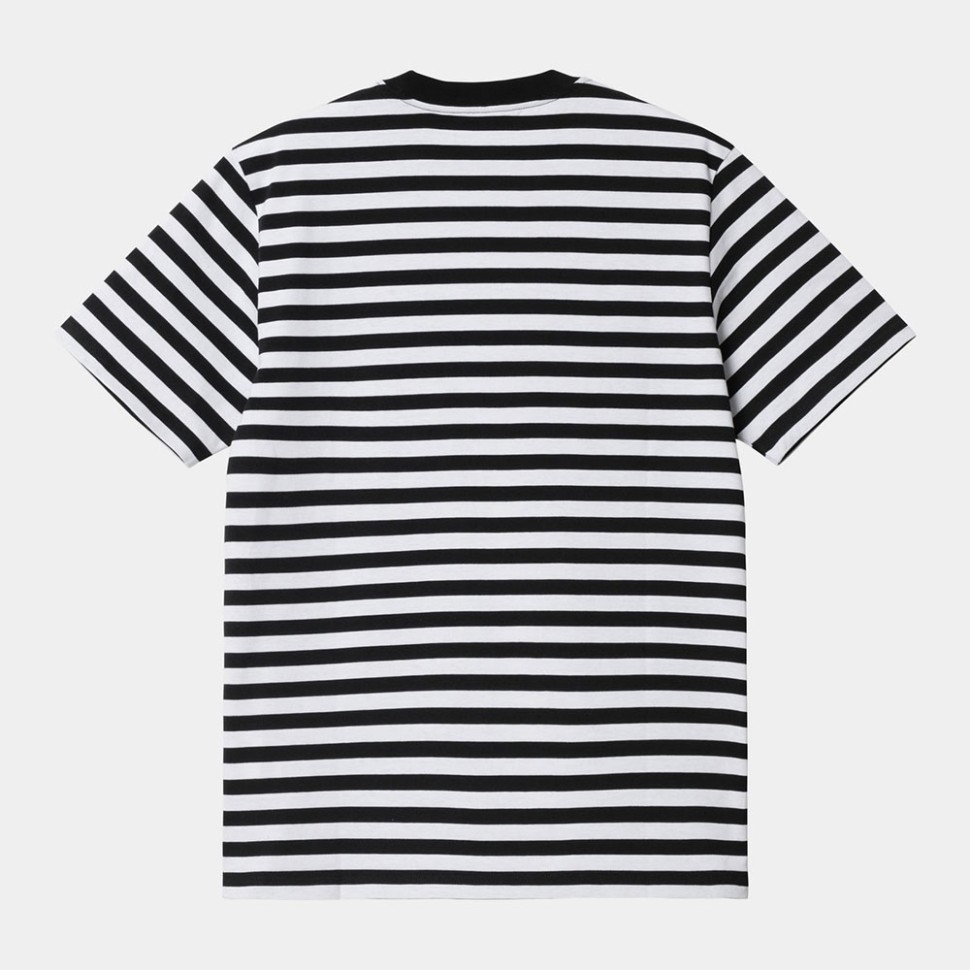 Футболка CARHARTT WIP S/S Scotty Pocket T-Shirt Scotty Stripe Black/White 4064958471141, размер M - фото 2