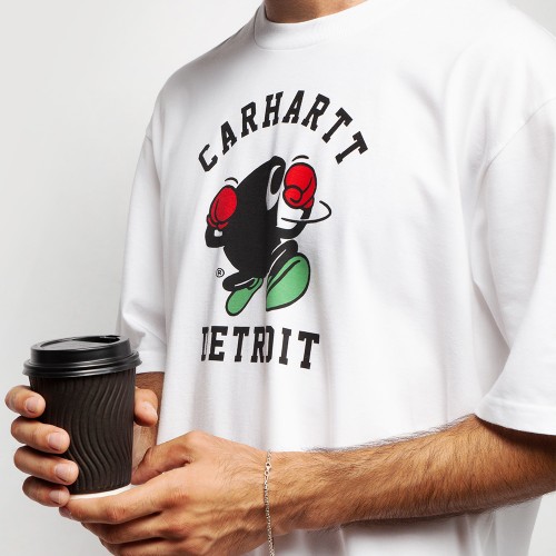 Футболка  CARHARTT WIP S/S Boxing C T-Shirt  White 2021, фото 3