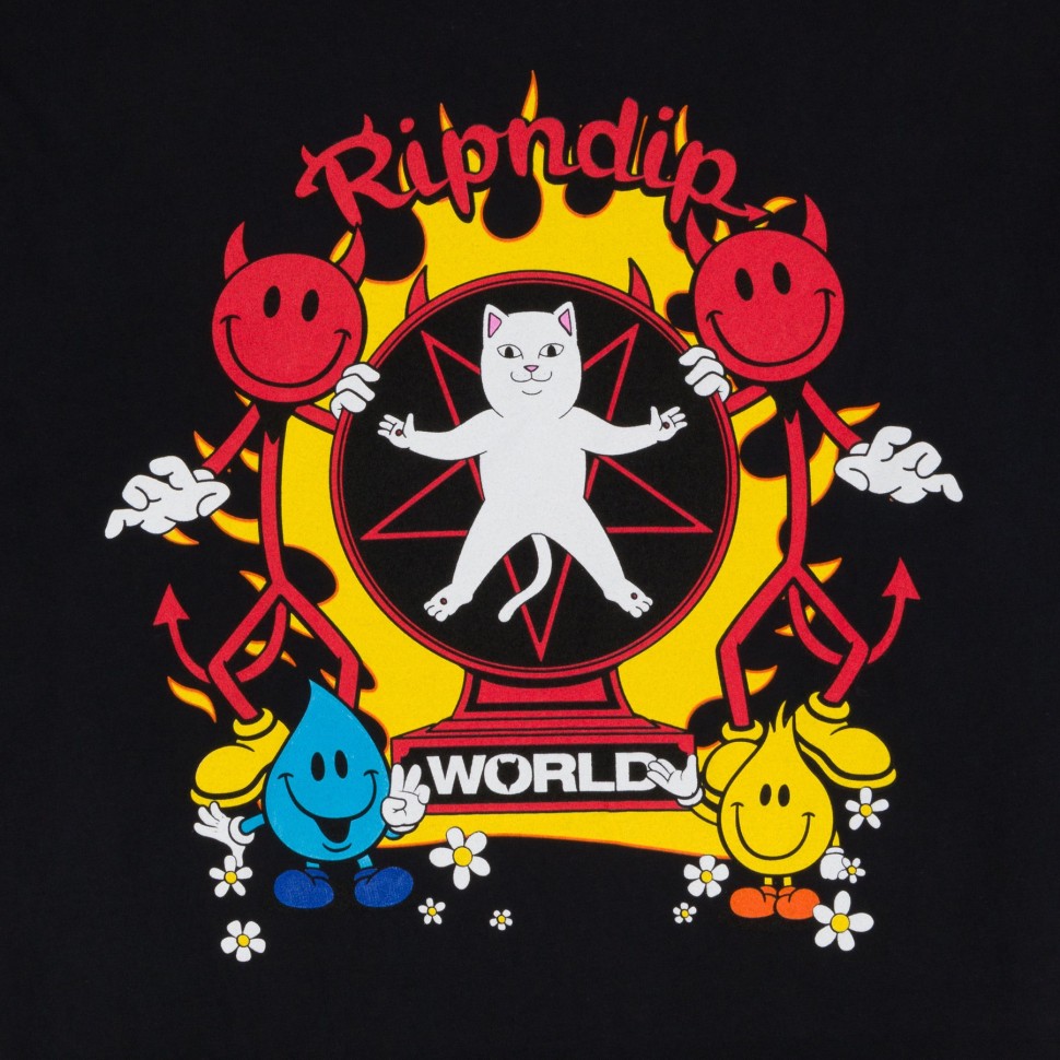 Футболка RIPNDIP World Tee Vintage Black фото 4