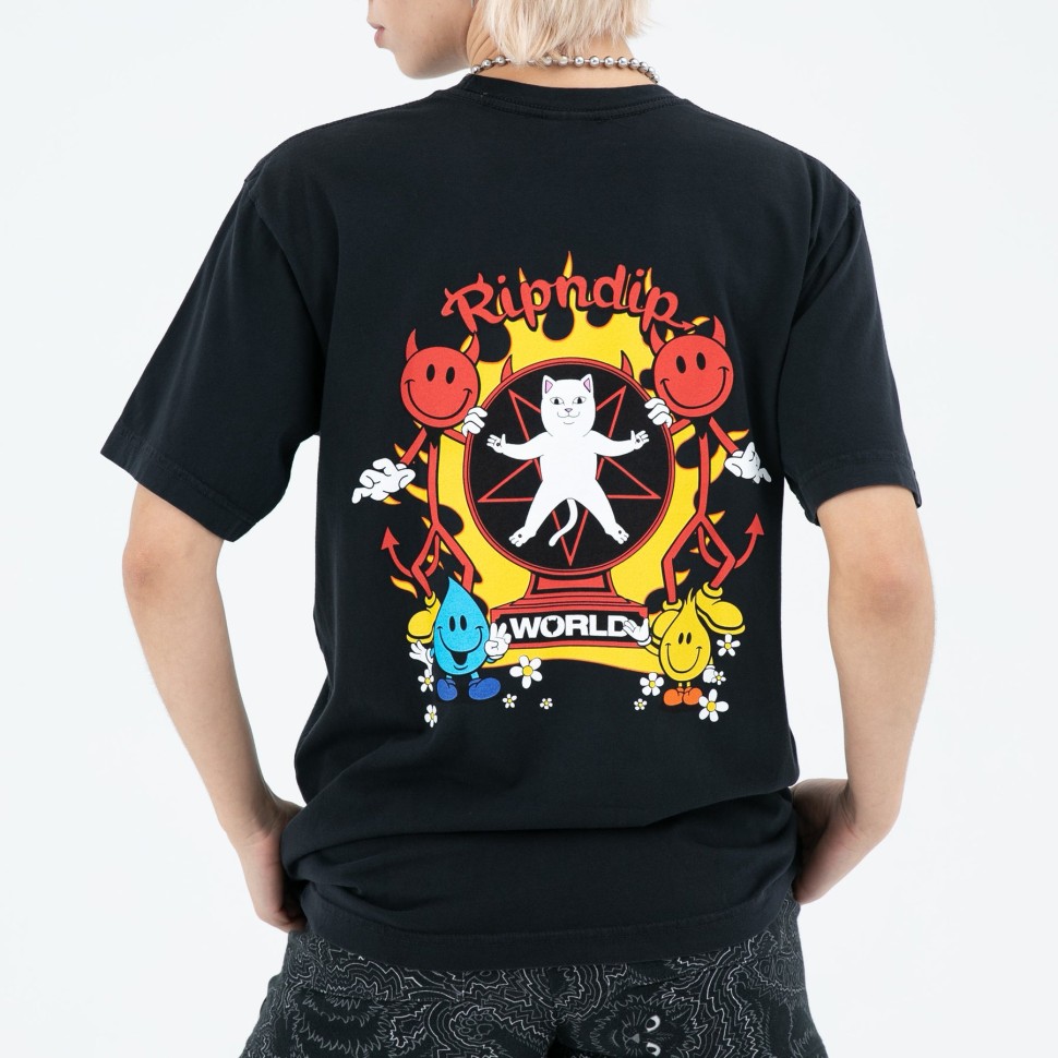 Футболка RIPNDIP World Tee Vintage Black фото 3