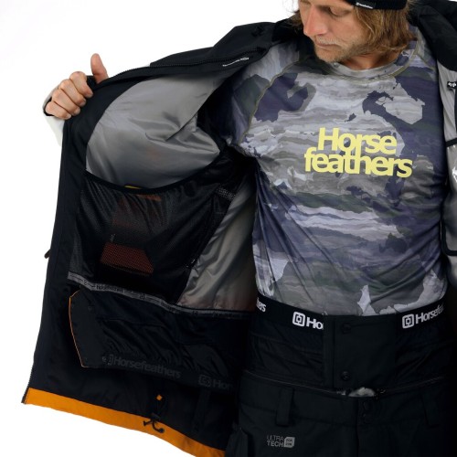 Куртка сноубордическая мужская HORSEFEATHERS Halen Ii Jacket Black/Radiant Yellow 2024, фото 11