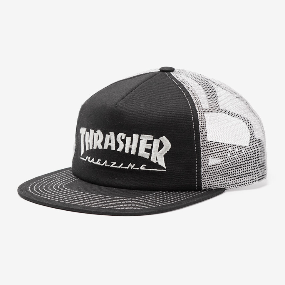 Кепка THRASHER Flame Logo Emb Mesh Cap Black/Grey 2021 2000000535784 - фото 1
