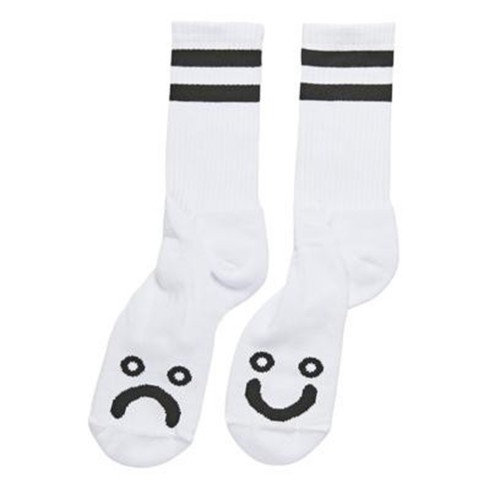Носки POLAR SKATE CO. Happy Sad Socks White, фото 1