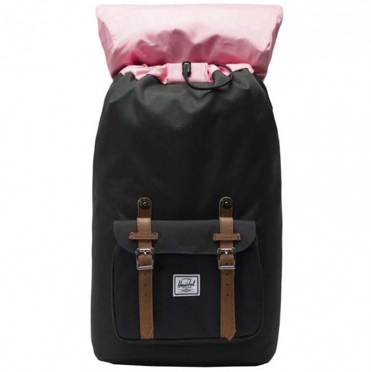 Рюкзак HERSCHEL Herschel Little America Black/Tan Synthetic Leather , фото 3