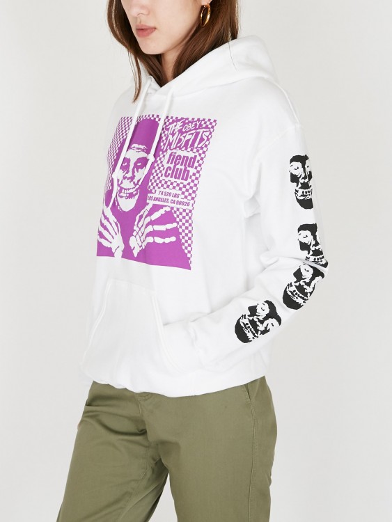 Худи женское OBEYxMISFITS Fiend Club Halloween White, фото 2