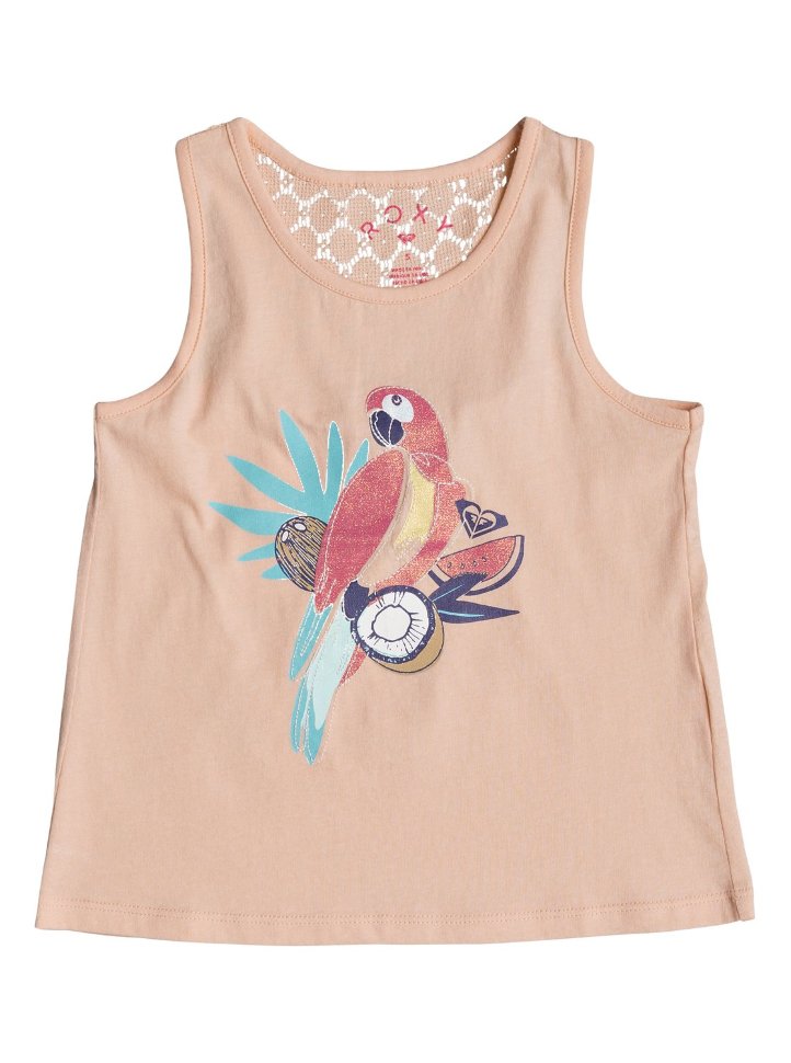 

Майка для девочек ROXY Peacefulthe Par K Tropical Peach, Розовый