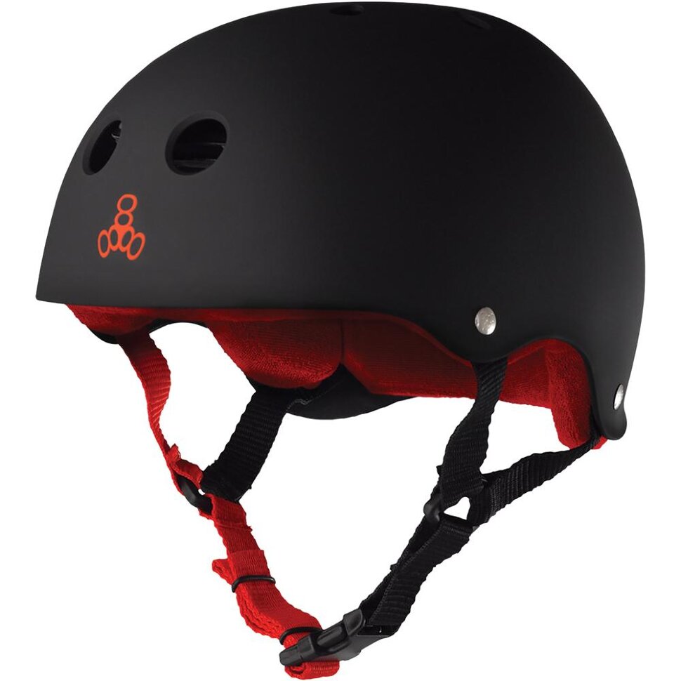 фото Шлем для скейтборда triple 8 sweatsaver helmet blk rbr/red