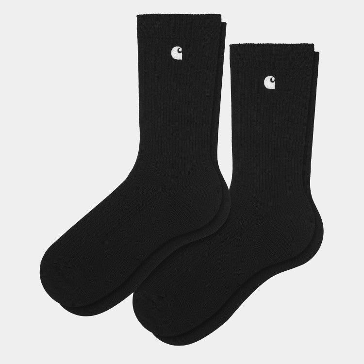 Носки CARHARTT WIP Madison Pack Socks Black / White + Black / White 2023, фото 1
