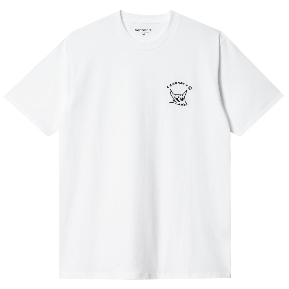 Футболка CARHARTT WIP S/S New Frontier T-Shirt White 4064958557821, размер S