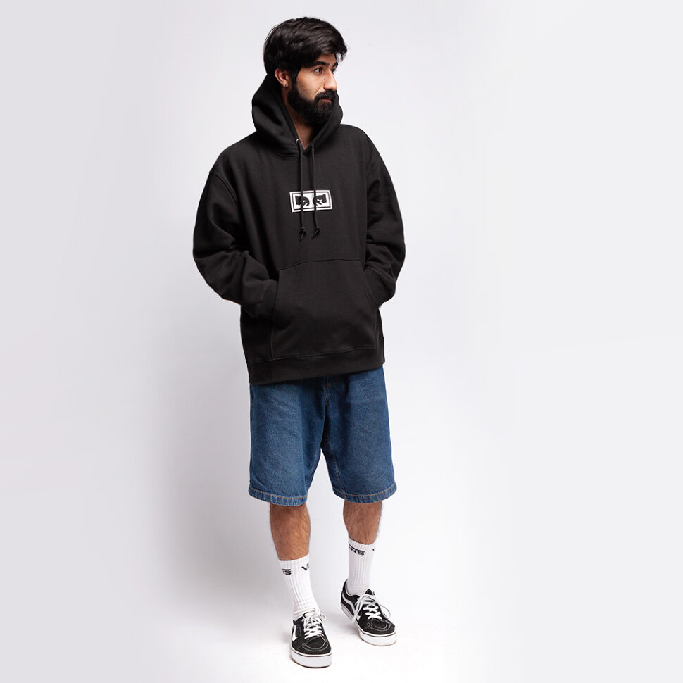фото Толстовка с капюшоном obey eyes logo hood black 2022