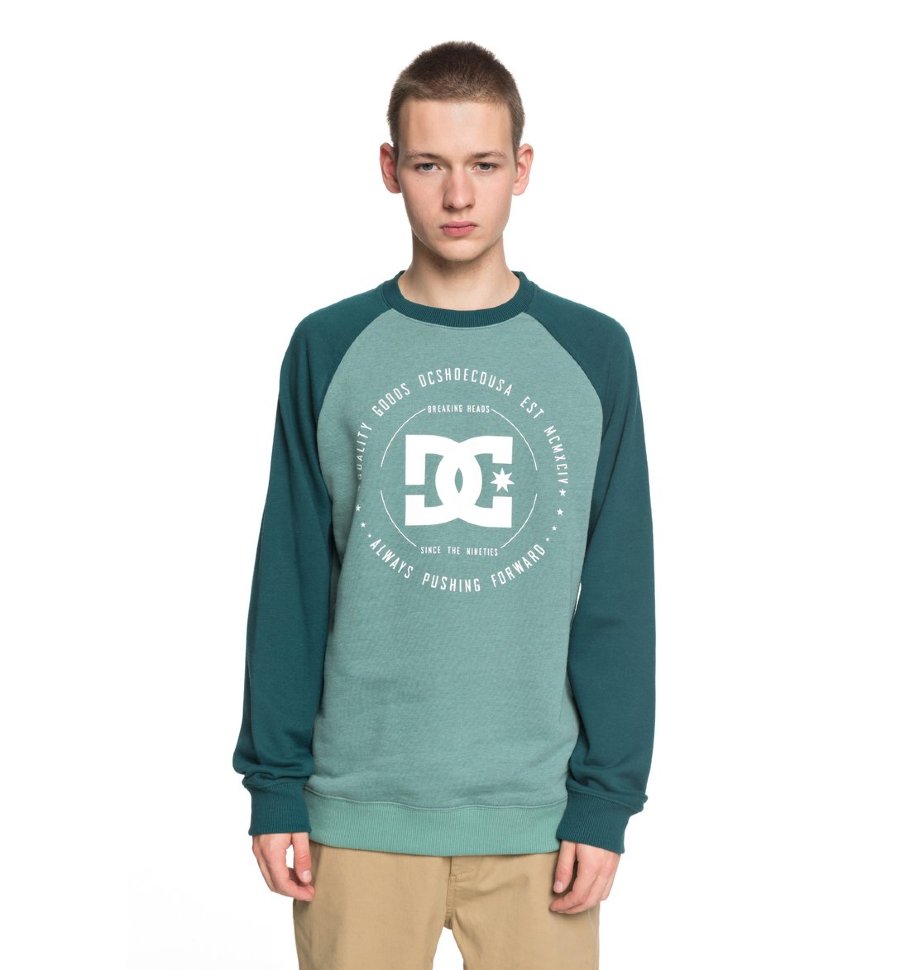 

Джемпер мужской DC SHOES Rebuilt Crew Ra  June Bug/ Deep Sea, Зелёный, Rebuilt Crew Ra M