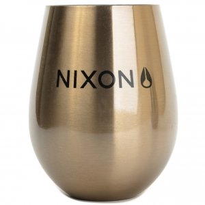 Бокал MIZU Nixon Wine Cup Set (2) Lock Up A/S Glossy Rose Gold W/ Black Print, фото 1
