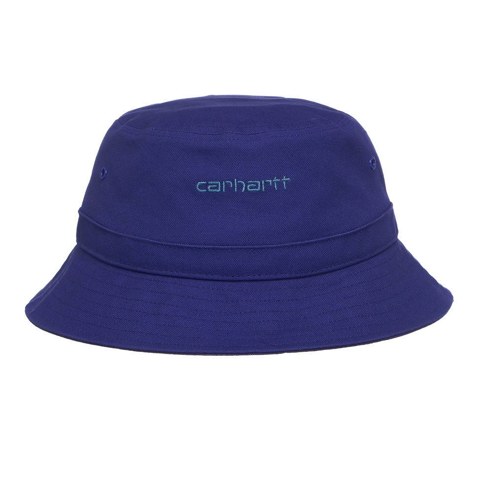 фото Панама carhartt wip script bucket hat razzmic / icy water 2022