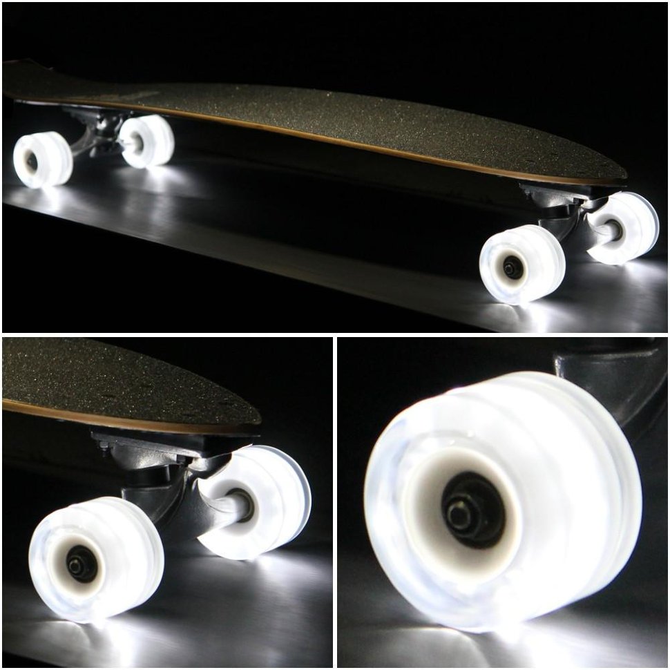 фото Колеса для лонгборда sunset skateboards long board wheel with abec9 ss white 69 mm