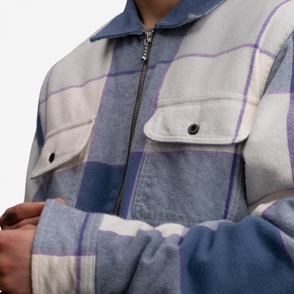 Куртка OBEY Victoria Shirt Jacket Blue Multi 2022 фото 3