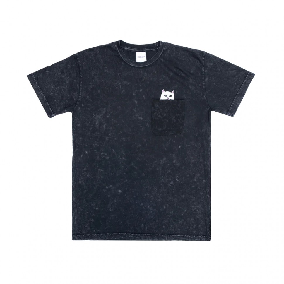 Футболка RIPNDIP Lord Nermal Pocket Tee Black Mineral Wash 2022