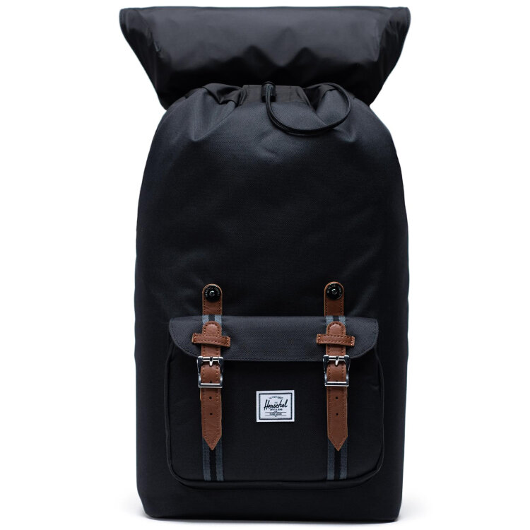 ryukzak herschel herschel little america black black tan 25l