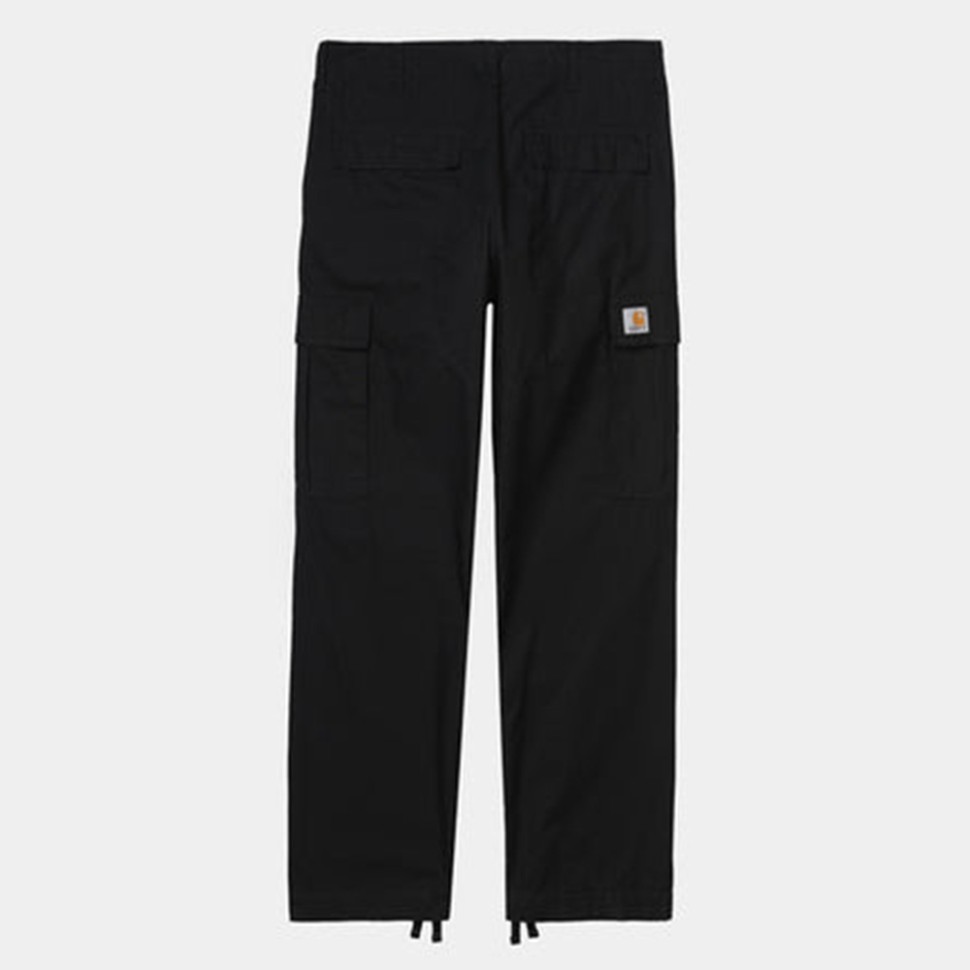 Брюки CARHARTT WIP Regular Cargo Pant Black (Rinsed) 2023 4064958704607 - фото 2