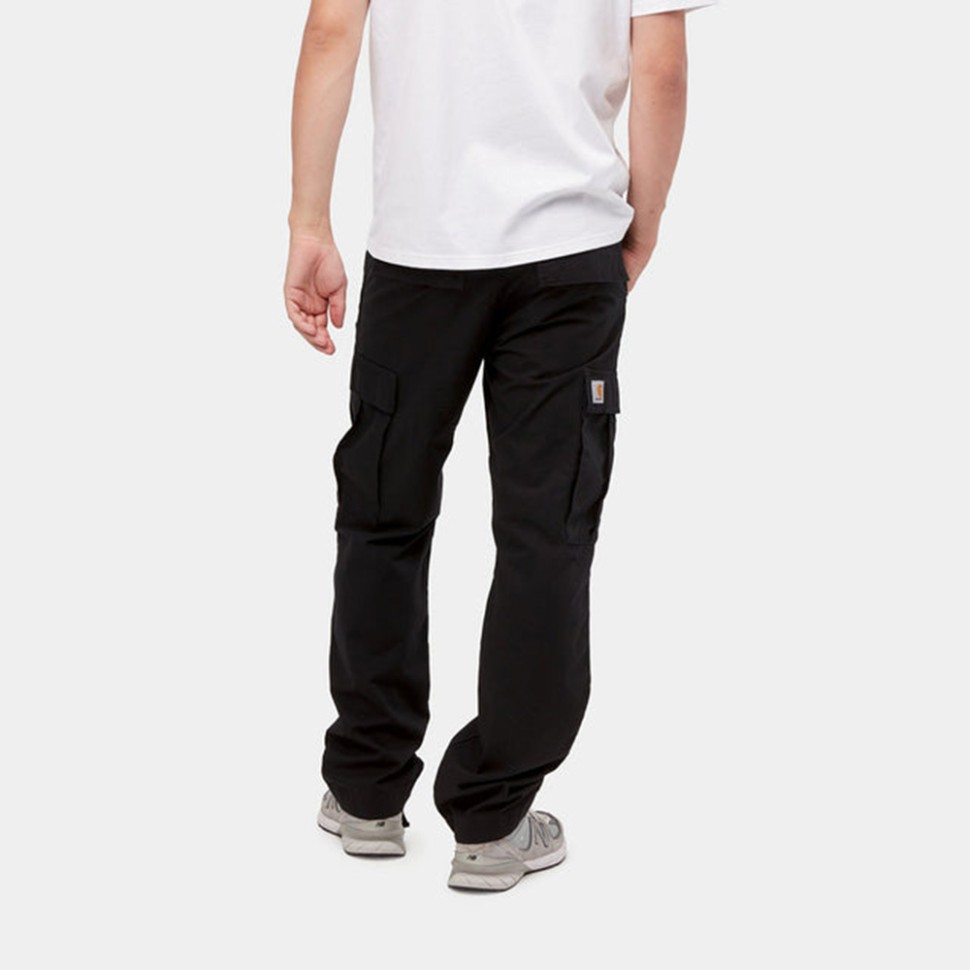 Брюки CARHARTT WIP Regular Cargo Pant Black (Rinsed) 2023 фото 4
