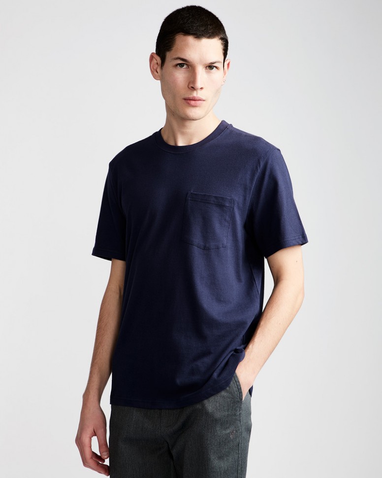 

Футболка мужская ELEMENT Basic Pocket Cr Ss Ink, Синий, Basic Pocket Cr Ss