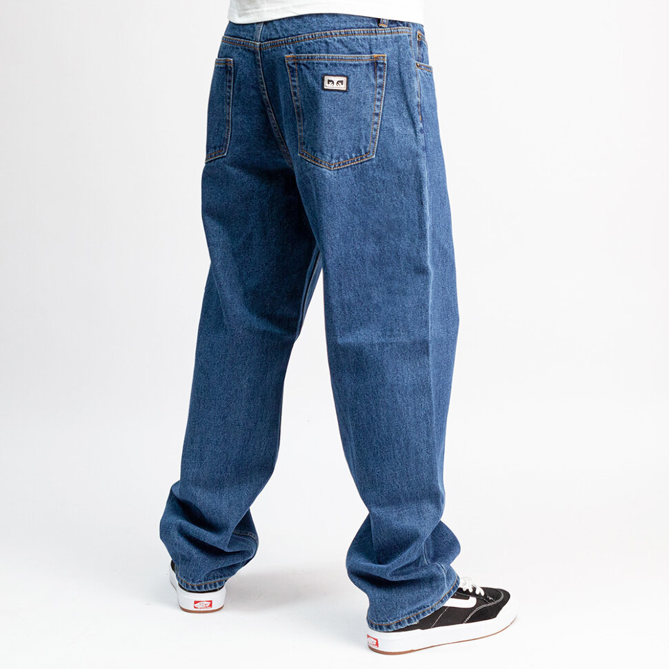 фото Джинсы obey hardwork denim stone wash indigo 2022
