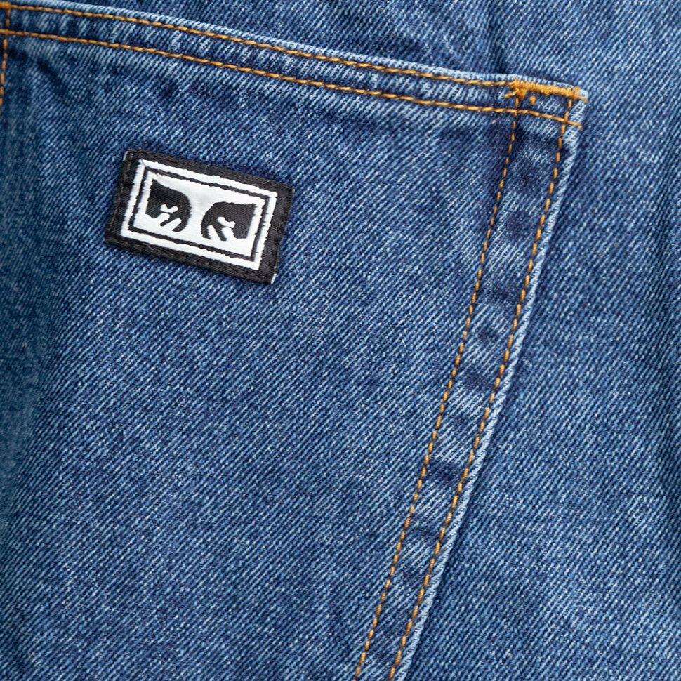 фото Джинсы obey hardwork denim stone wash indigo 2022