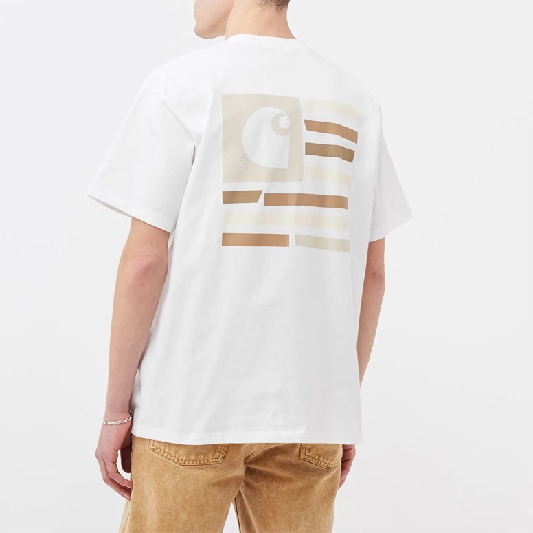 фото Футболка carhartt wip s/s medley state t-shirt white 2022