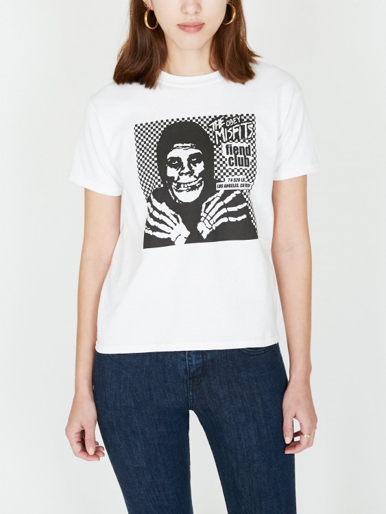 Футболка женская OBEYxMISFITS Fiend Skulls White, фото 1