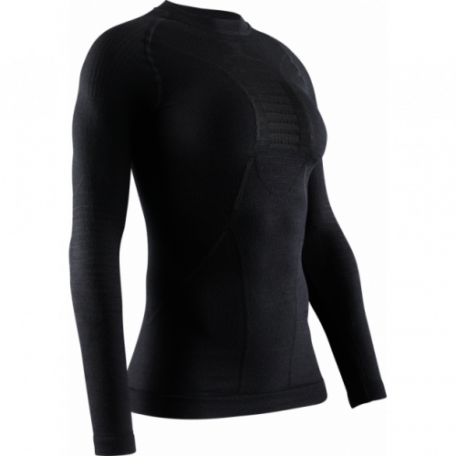 Термокофта женская X-BIONIC Apani 4.0 Merino Shirt Round Neck Lg Sl Black/Black 2023, фото 1