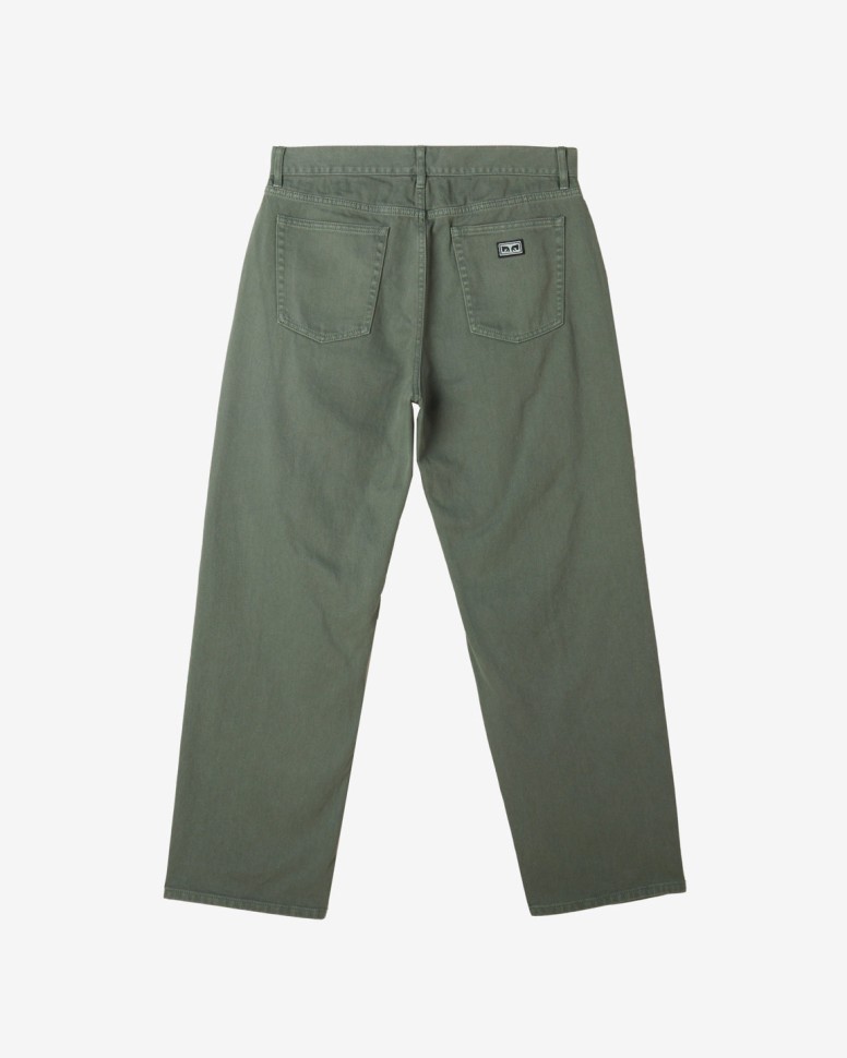 Джинсы OBEY Hardwork Pigment Denim FW25 Pigment Duck Green фото 2