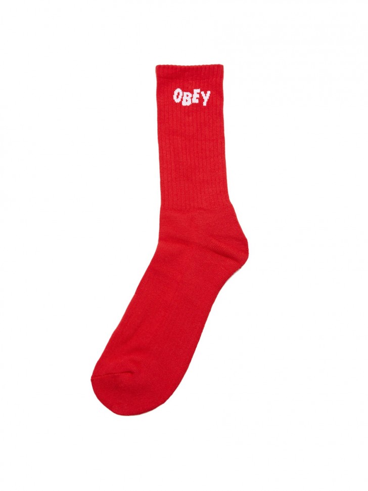 фото Носки obey obey jumbled socks hot red/white