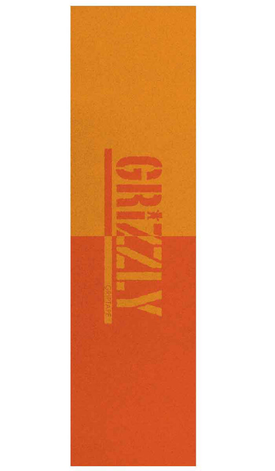 фото Шкурка для скейтборда grizzly split stamp griptape orange