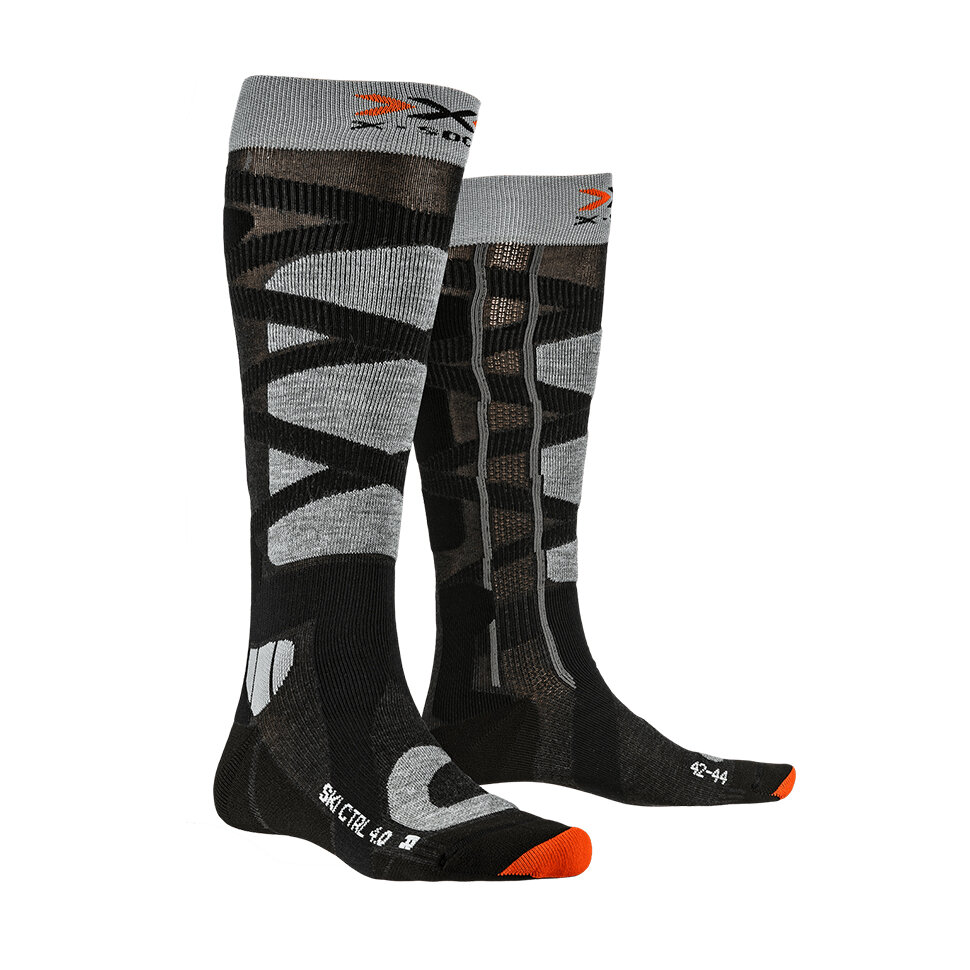 Термоноски мужские X-SOCKS Ski Control 4.0 Anthracite Melange/Stone Grey Melange 2021