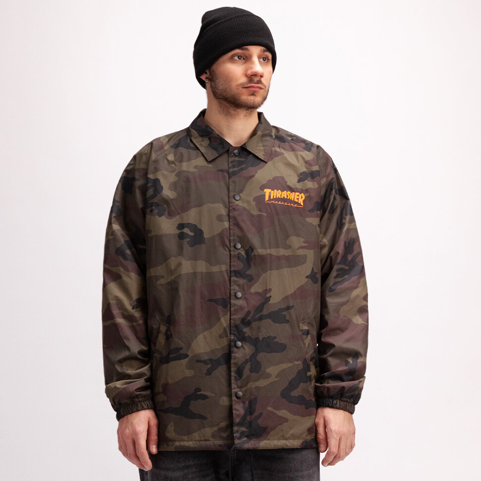 фото Ветровка thrasher pentagram coach jacket camo 2021