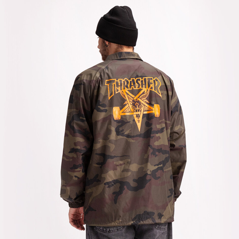 фото Ветровка thrasher pentagram coach jacket camo 2021