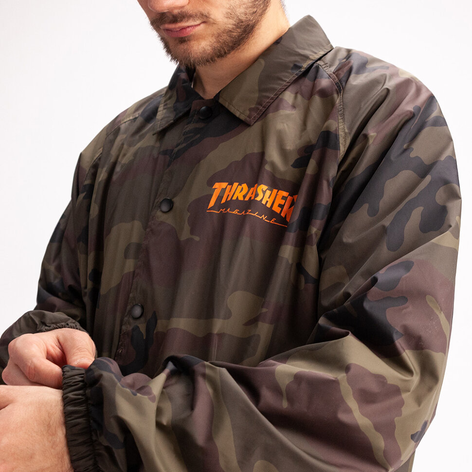 фото Ветровка thrasher pentagram coach jacket camo 2021