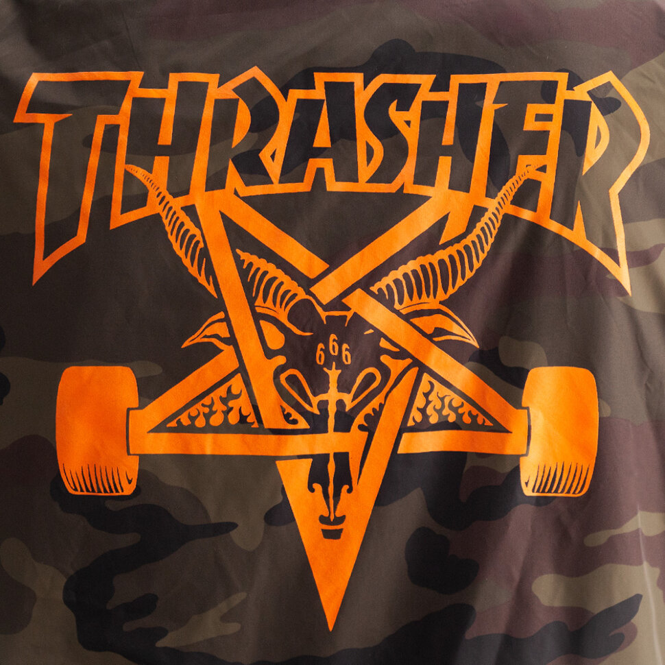 фото Ветровка thrasher pentagram coach jacket camo 2021