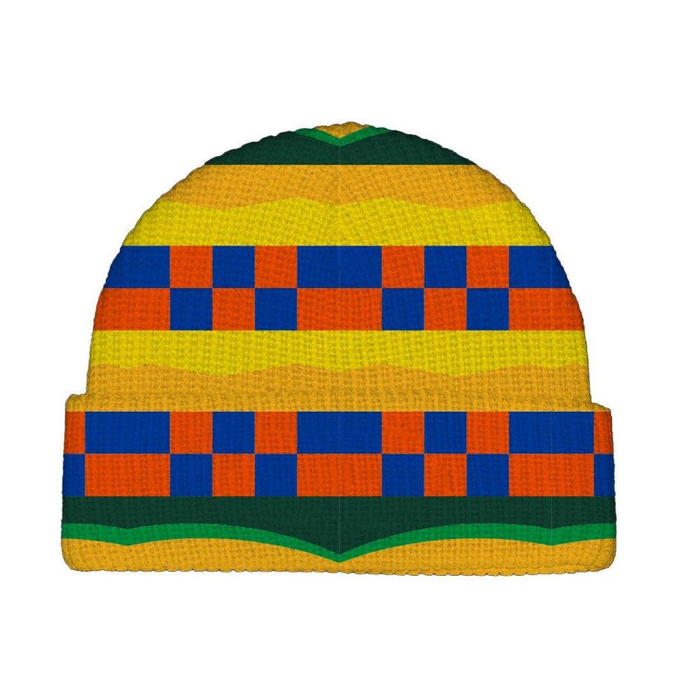фото Шапка alltimers checked in beanie orange 2022
