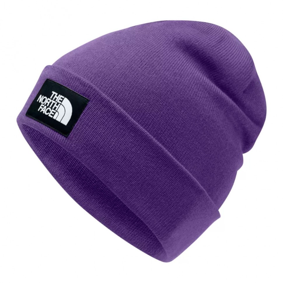 фото Шапка the north face dock worker recycled beanie hero purple/tnf black