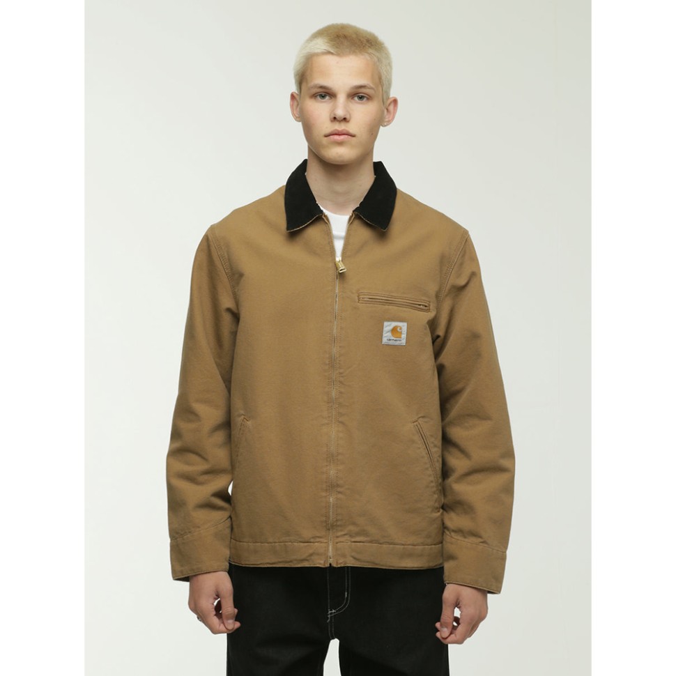 Куртка CARHARTT WIP Detroit Jacket Hamilton Brown/Black Rinsed 4064958581215, размер S - фото 3