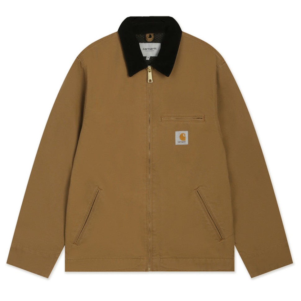 Куртка CARHARTT WIP Detroit Jacket Hamilton Brown/Black Rinsed 4064958581215, размер S - фото 1