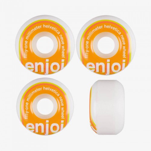 Колеса для скейтборда ENJOI Helvetica Neue Wheels Orange 51mm 2022, фото 1