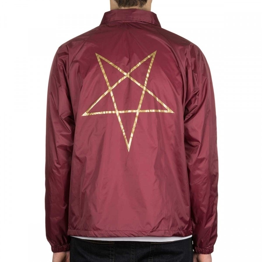 Ветровка THRASHER Pentagram Coach Jacket Maroon 2021 фото 2