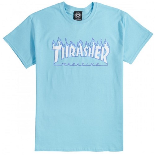 Футболка THRASHER Flame Logo Skyblue, фото 2