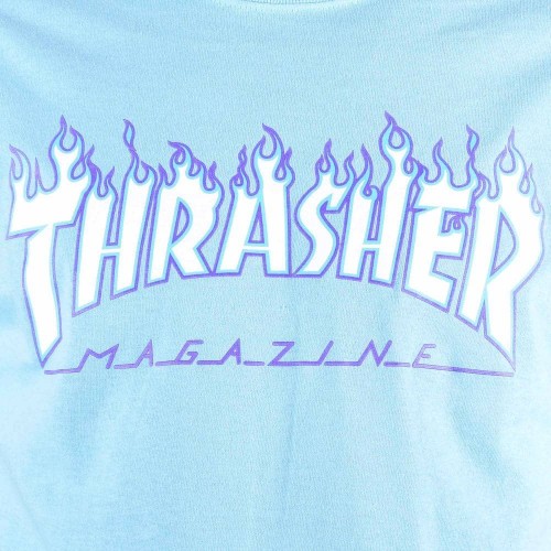 Футболка THRASHER Flame Logo Skyblue, фото 3