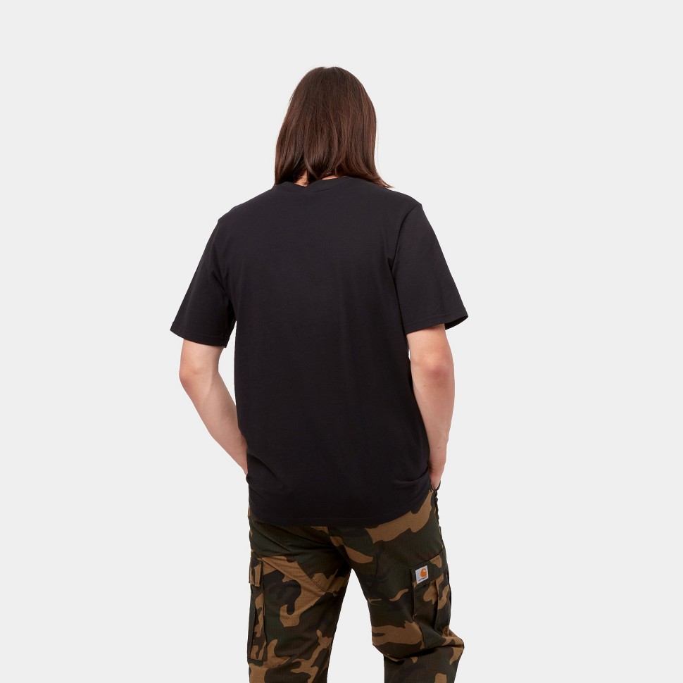 Футболка CARHARTT WIP S/S Local Pocket T-Shirt Black / Marengo 2023 фото 2