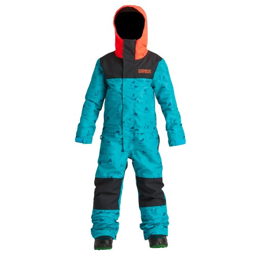 Комбинезон для сноуборда детский AIRBLASTER Youth Freedom Suit He Teal/Black 2021, фото 1
