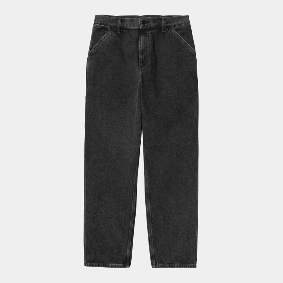 Брюки CARHARTT WIP Single Knee Pant Black Stone Washed
